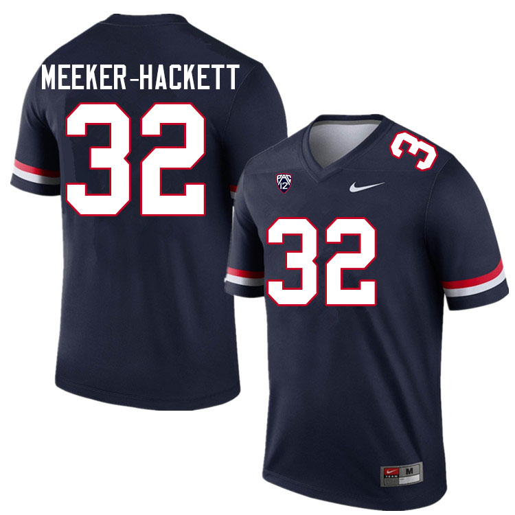 Men #32 Jacob Meeker-Hackett Arizona Wildcats College Football Jerseys Sale-Navy